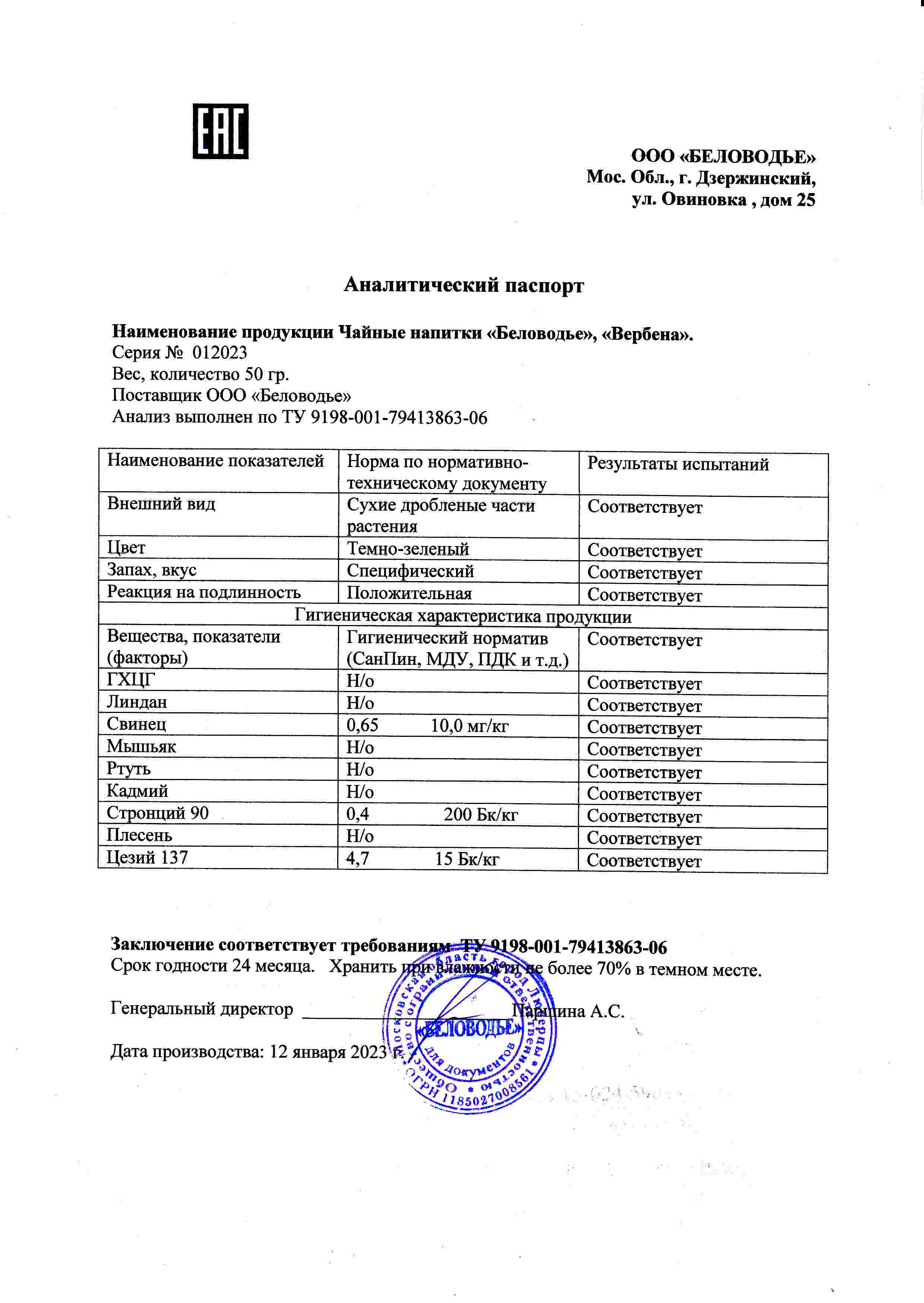 Паспорт №012023